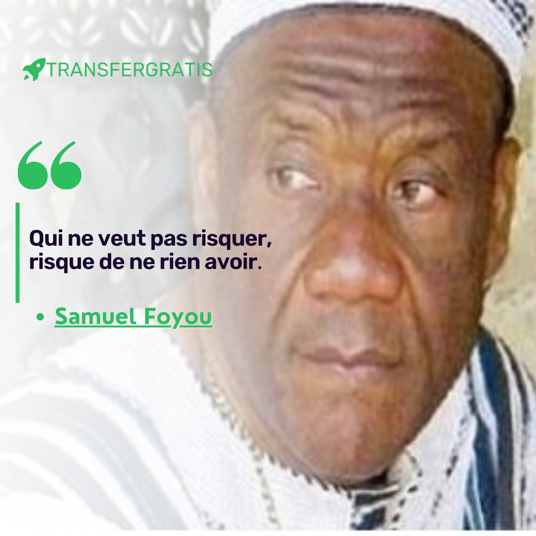 transfergratis's tweet photo. Alors, prêts à prendre des risques pour réussir?

Bon début de semaine.
#Transfergratis #SamuelFoyou https://t.co/1iAZWQmtDw