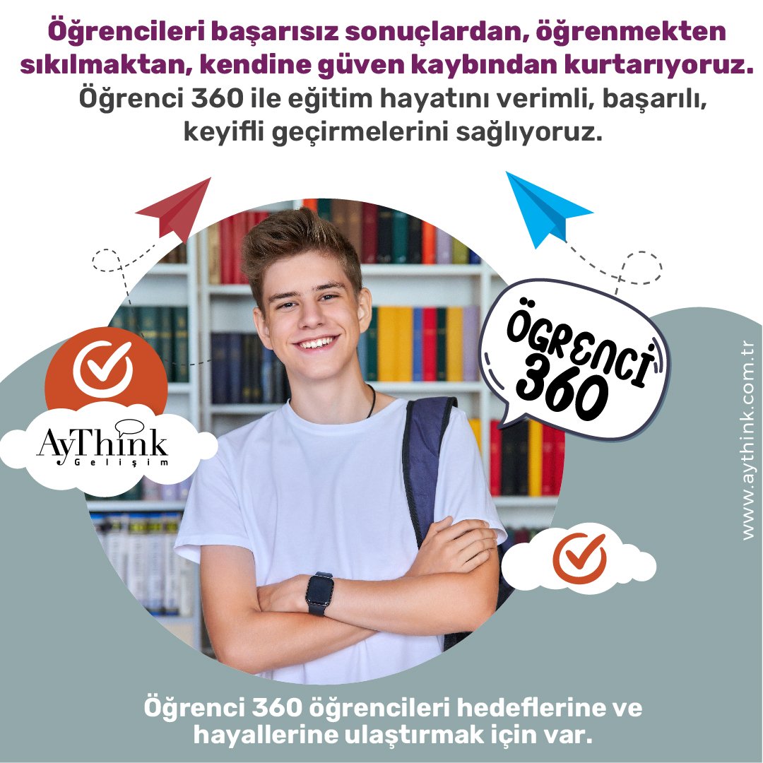 Öğrencilere ve ailelerine özel, öğrencinin akademik gelişimini destekleyen, psikolojik danışman, eğitim-kariyer danışmanlarımızca uygulanan, özel danışmanlık programımız #Öğrenci360 ile ilgili bilgi için👇
forms.gle/zeYem65Sv177yf…