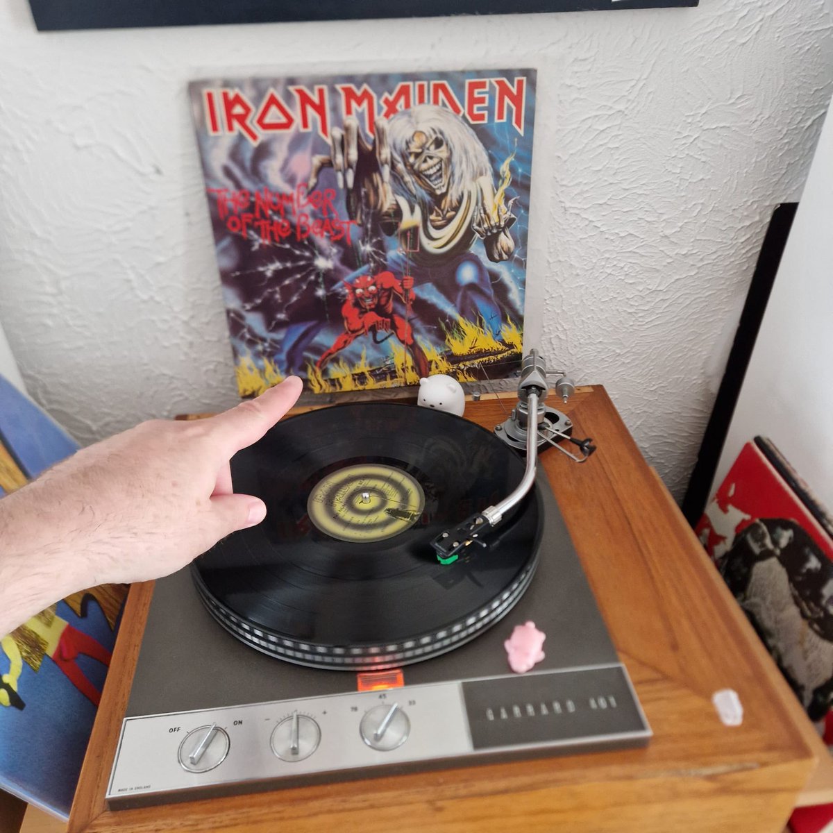 ExcavateMusic's tweet photo. @Brighterdayvnl quick update… plant hydration continues. Thought I’d try some The Ironing Maiden you talk about. Bit noisy. Not quite for me… think this might be more my speed. https://t.co/rtBVTCyy7w