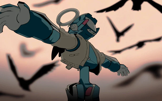 Robots with big blocky shapes, Shedinja is there too