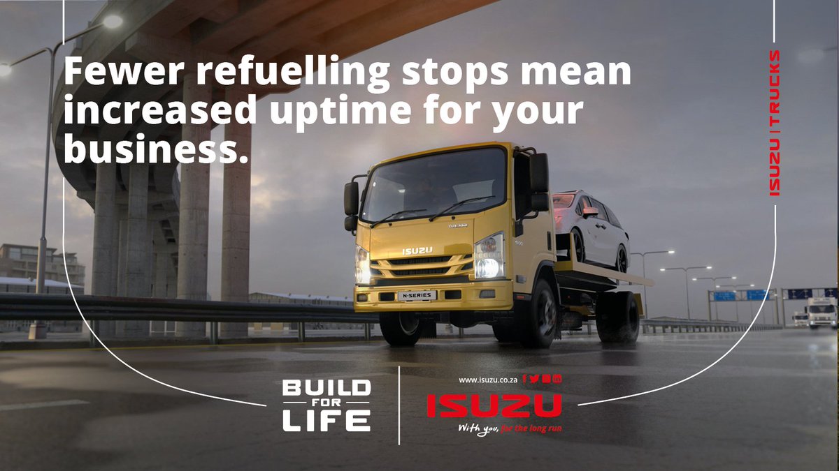 isuzusa's tweet photo. Discover our comprehensive range of advanced N-SERIES: perfect for diverse needs from hauling to off-road.
Less refuelling, more uptime.
Find an ISUZU trucks dealer near you π: https://t.co/FTP1QEUDjV
#BuildForLife #WithYouForTheLongRun https://t.co/cFicV4lKUe
