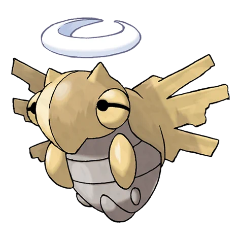 Robots with big blocky shapes, Shedinja is there too