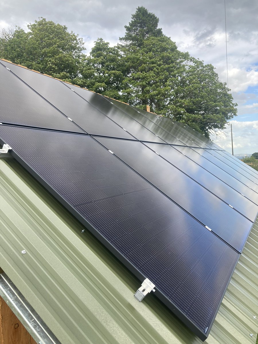 Our new #solar #sheep shed is up and running!! Having our own solar has been a long term dream so making it reality is HUGE for us. Couple of things to before the sheep can use it ….