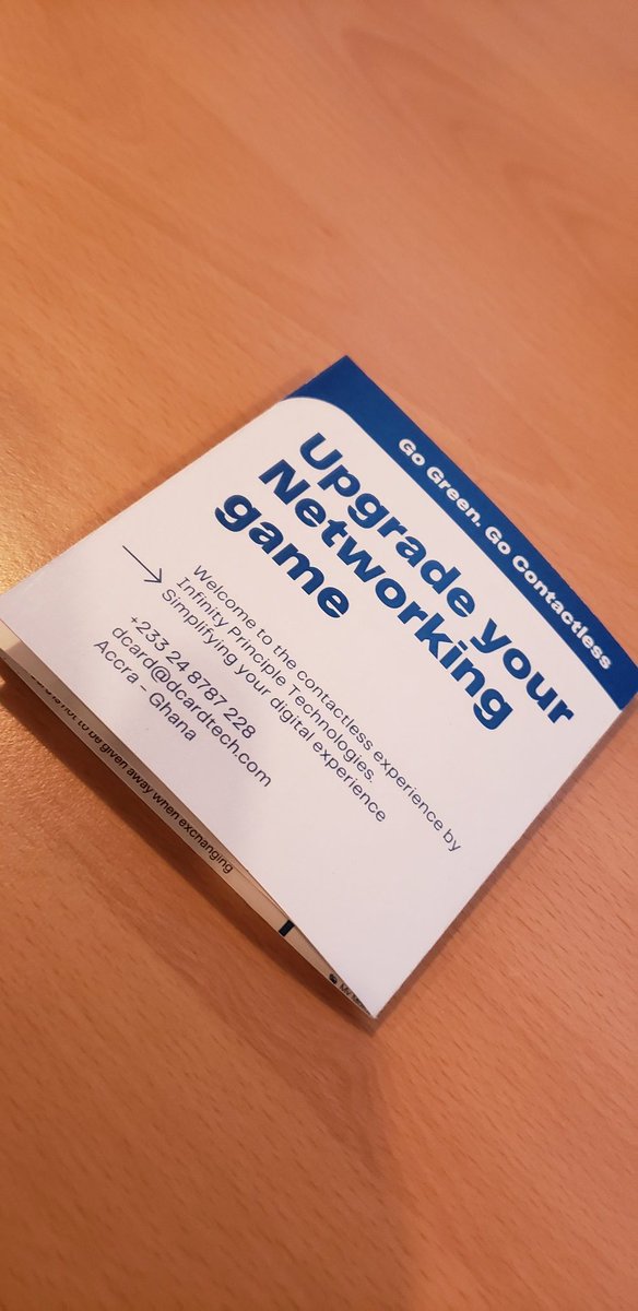 DcardAfrica's tweet photo. Tired of carrying around paper #business cards? Time to #upgrade your #networking game. Just tap and #share #contactlessly https://t.co/xGYDSv45Hw