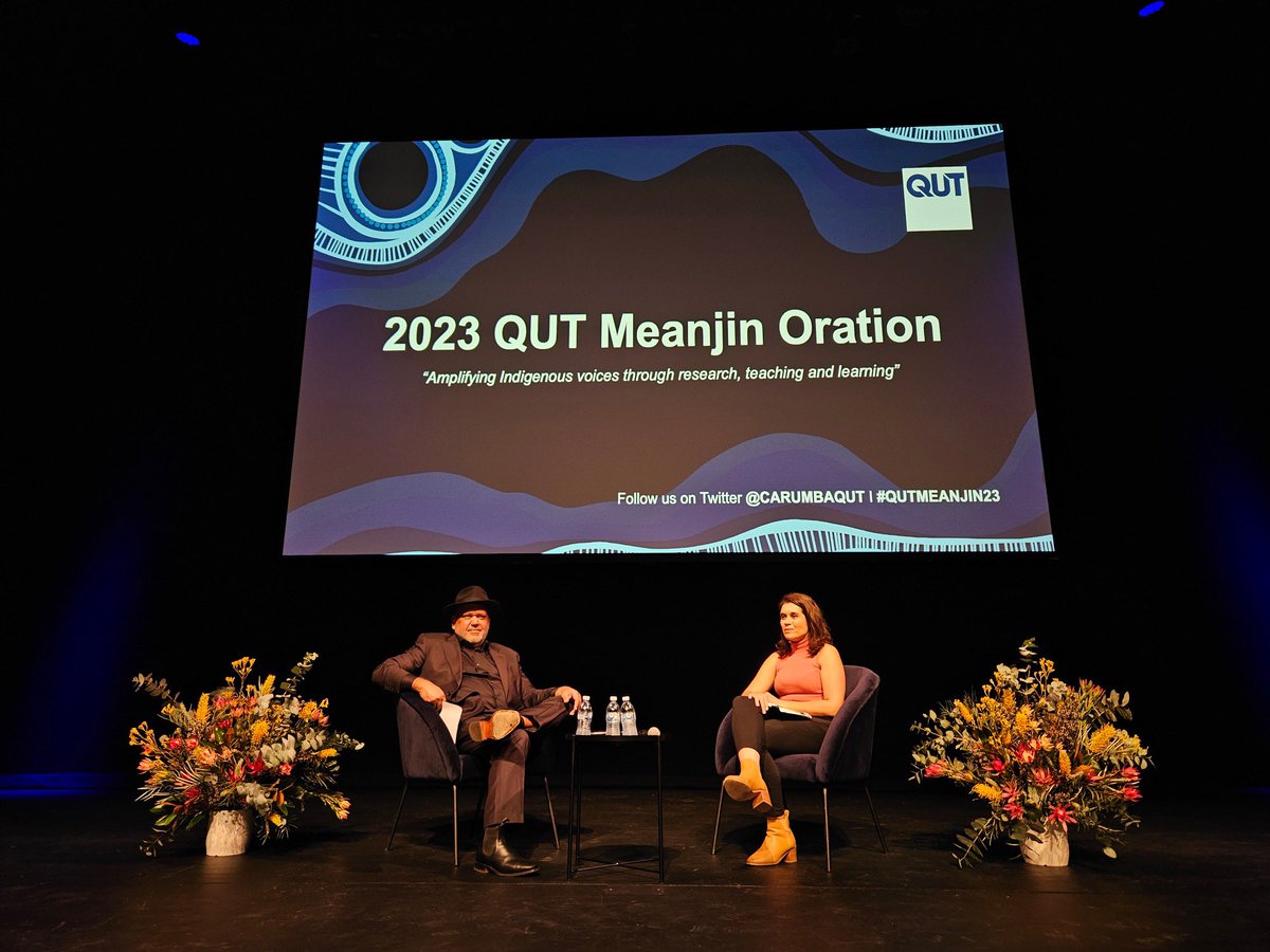 Welcome to the #QUTMeanjin23 where we will hear from Indigenous leader Noel Pearson speaking about the upcoming Referendum on a First Nations Voice to Parliament. <a href="/CarumbaQUT/">QUT Carumba Institute</a> <a href="/amymcquire/">Amy McQuire</a>