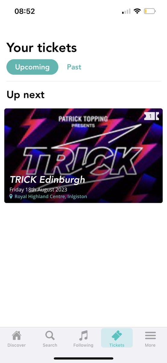 Still got a Patrick toppings trick Edinburgh ticket for the 18th of august for sale