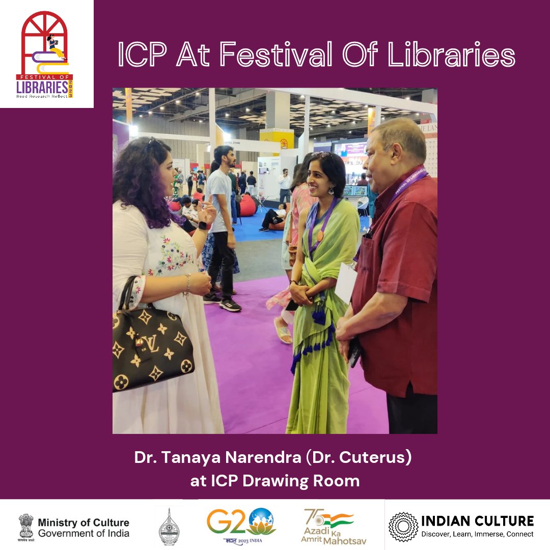 _IndianCulture's tweet photo. Dr. Tanaya Narendra’s visit to the ICP Drawing Room at #festivaloflibraries2023
#festivaloflibraries #librariesofIndia #readingculture #books #azadikaamritmahotsav #G20 #IndianCulture https://t.co/giSmCRQLDm