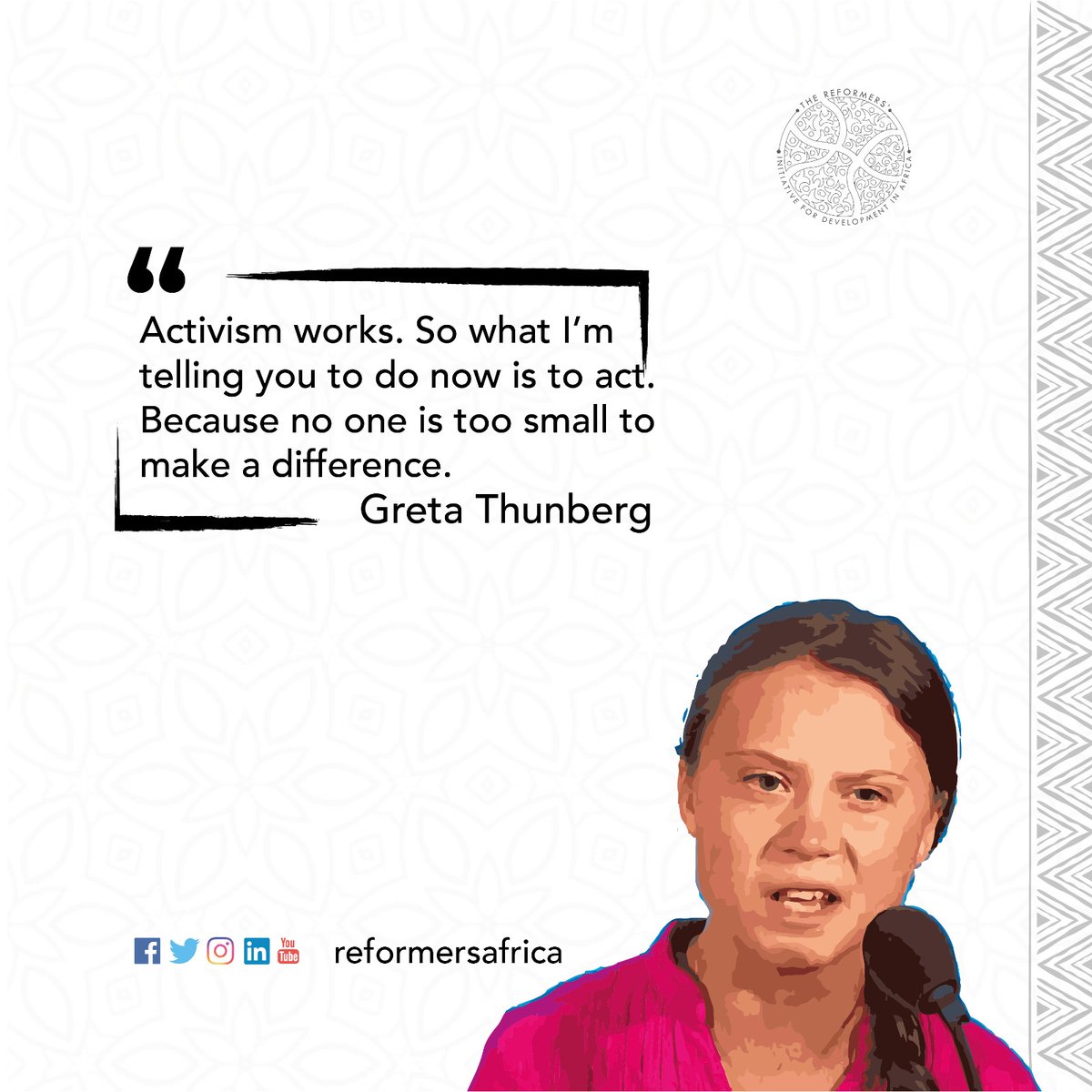 Promoting social accountability is a collective responsibility. No one is ever too small to make a difference.

ACT NOW!✊

#MondayMotivation 
#Reformersofafrica