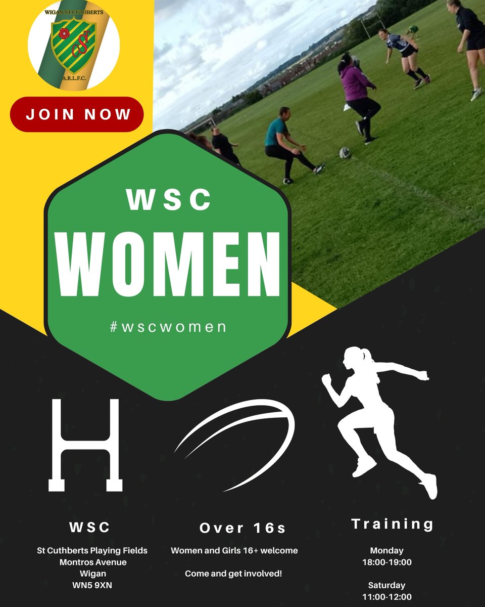 📣 WSC WOMEN
The ladies now have a couple of training sessions under their belt and have loved it!
Are you looking for a new challenge or to widen your social circle?
Keep fit, get active - whatever your motivation, we are ready to welcome you 🏉
💚💛 #wscwomen #upthecuths