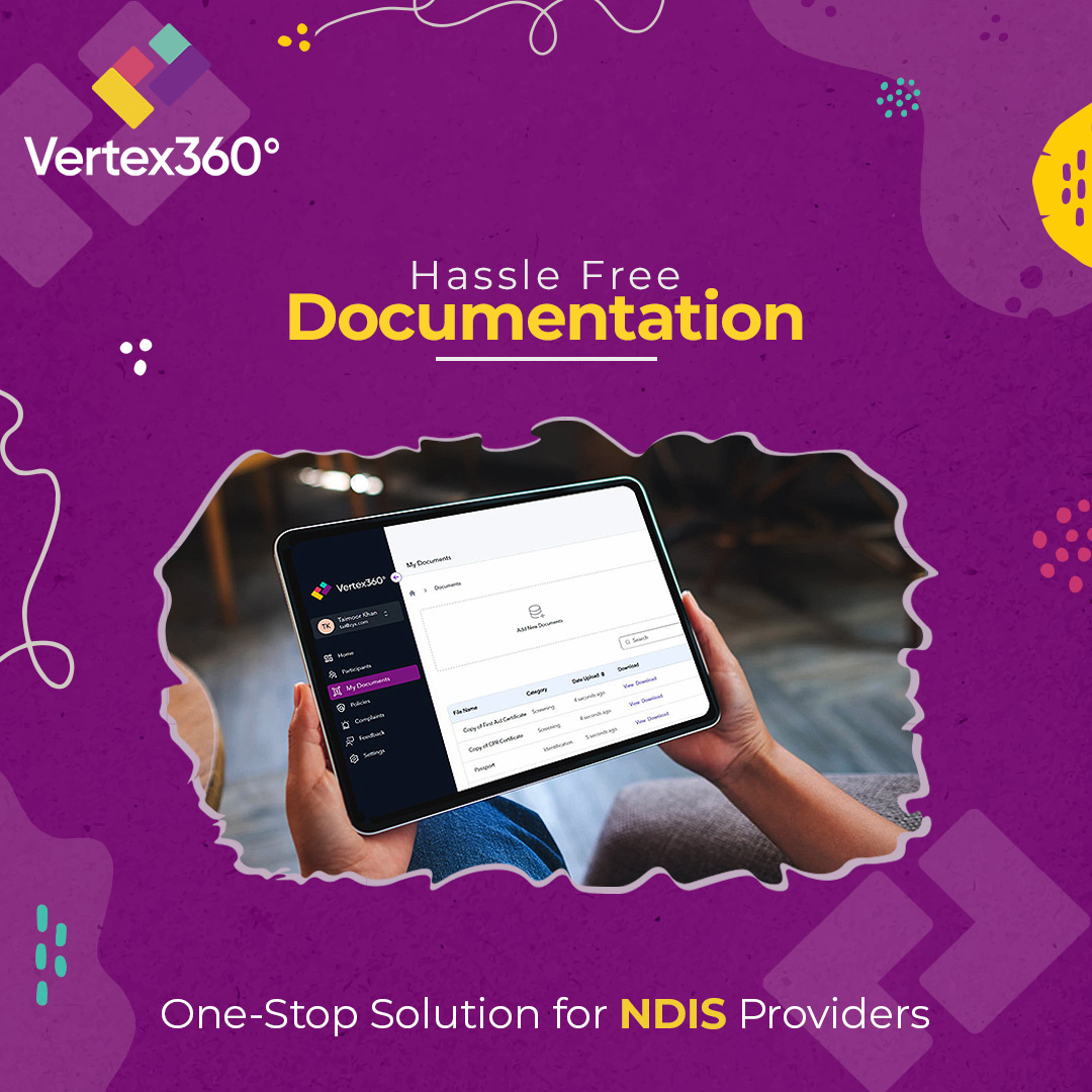 Vertex360123's tweet image. Simplify documentation and compliance tasks, so you can focus more on empowering NDIS participants. 📝🧾 #DocumentationSimplified #NDISAdmin #Vertex360
.
.
.
.
.
.
.#ndis #disability #casquad #brisbane #ndisprovider #agedcare #disabilityawareness #chronicillness #physiotherapy