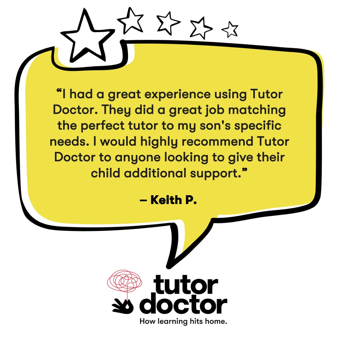 TutorDoctorHull's tweet photo. Thanks, Keith! At Tutor Doctor, we believe that finding #ThePerfectMatch is key to successful tutoring. We take the time to ensure that our students and tutors are a great fit, creating a comfortable and #SupportiveLearningEnvironment ๐ Thanks again! #StudentSuccess https://t.co/hZDHotUKao