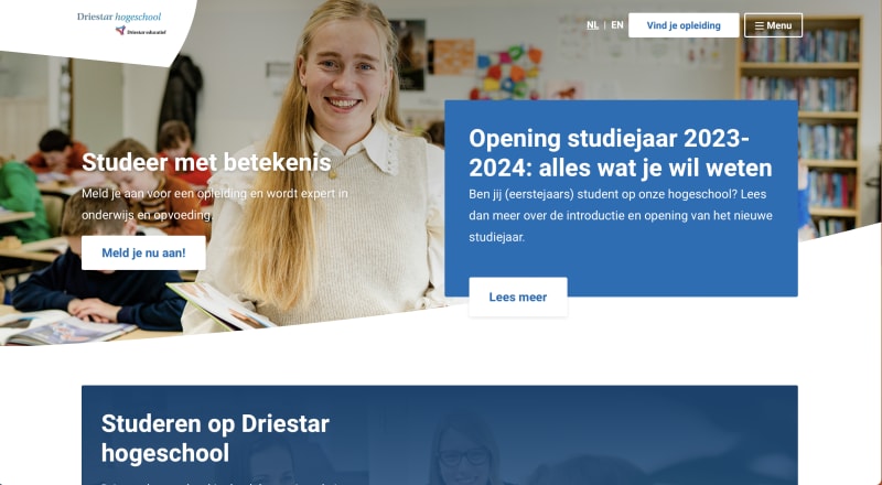 Driestar Educatief needed a website for @driestarhs. Using Kentico's reusable components, digital agency @AvivaSolutions was able to cleverly integrate them with Driestar's existing websites. Learn more about Kentico Site of the Month for July 2023!  buff.ly/3rFycHM #DXP