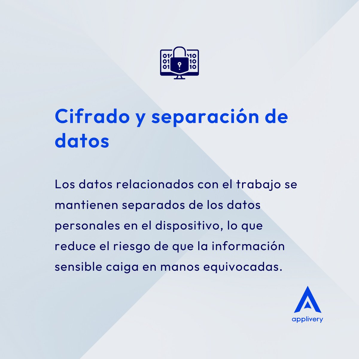 Applivery's tweet photo. ¡El futuro laboral es flexible y seguro con #BYOD! 🚀🔒 Descubre cómo las políticas de #BringyourOwnDevice pueden impulsar la productividad de los empleados mientras proteges los datos confidenciales de la empresa. https://t.co/ZMt5CGJhg7