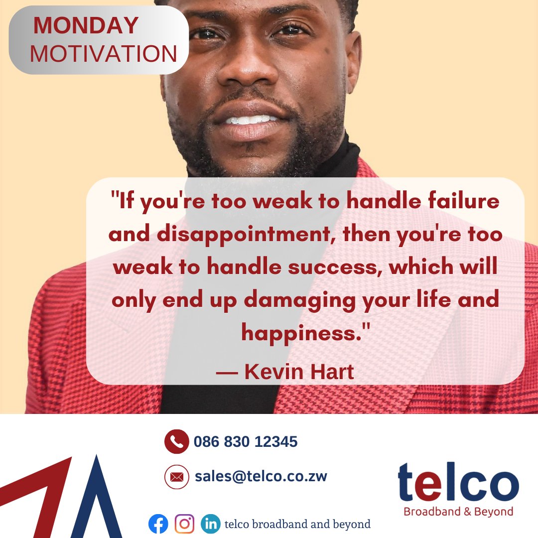 We learn more from failure than from success.

#winnersLoveMondays
#telcoBroadbandandBeyond
#InspiredbyAfrica #ContinousLearning