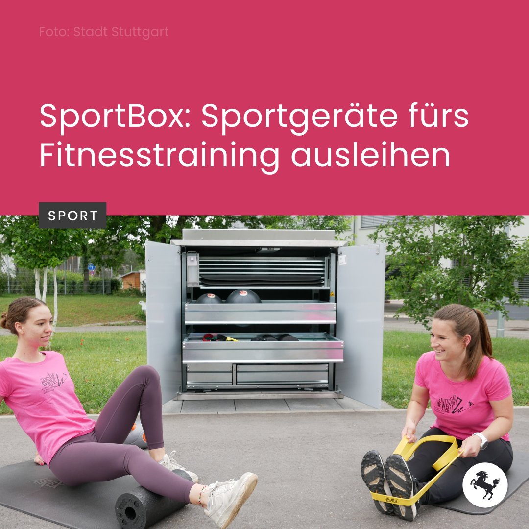 Mit einer #SportBox können Sie ganz einfach Spiel- und Sportgeräte ausleihen. Öffnen lassen sich die Boxen per App. Eine der SportBoxen in #Stuttgart steht auf dem Action-Platz auf der Waldau mit Kettlebells, Medizinbällen, Sprungseilen und mehr.
ℹ️  stuttgart-bewegt-sich.de/bewegungsraum/…