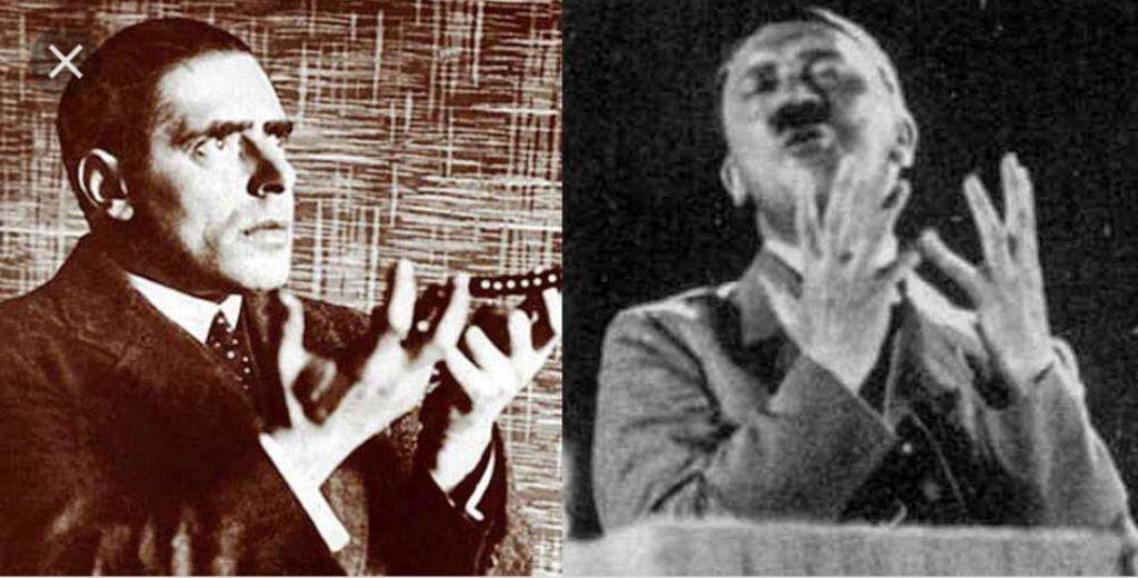 RahaTalous's tweet image. Hitler was taught from the beginning of the 1920s, until his death, by a ✡️ who was a mentalist and a skilled manipulator &quot;Hanussen&quot;. He trained Hitler to use those skills to brainwash the people and control the masses. That&apos;s where Nazi the occult comes from. #samegroup 👇🏻