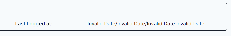 hash_amd's tweet photo. @icta_srilanka   when i logged in to first time and navigate to profile  it show invalid date in  Last Logged at https://t.co/g2Kobi46lg