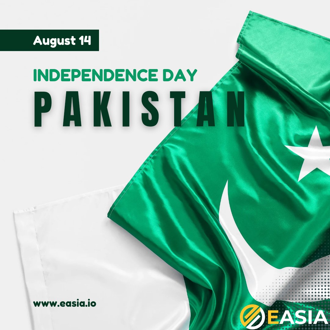 eeasiaio's tweet photo. Happy Independence Day Pakistan 🇵🇰 

We Wishing Our Pakistan Community  Have a Good Day 🙌 https://t.co/5F0vS2m1AB
