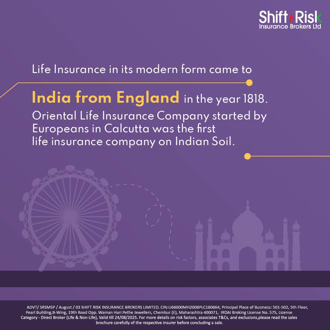 ShiftRisk's tweet image. Embarking on a journey where tradition meets innovation, the origins of #InsuranceInIndia unfolds📔
As the Indian Insurance market's projection soars to $200 BN by 2027, the story continues 🛡️
#insurance #lifeinsurance
#indians #independenceday 
#shiftrisk #riskkokaroshift