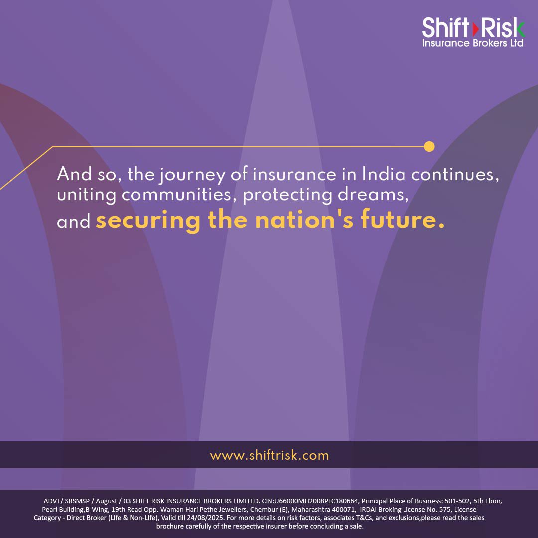 ShiftRisk's tweet image. Embarking on a journey where tradition meets innovation, the origins of #InsuranceInIndia unfolds📔
As the Indian Insurance market's projection soars to $200 BN by 2027, the story continues 🛡️
#insurance #lifeinsurance
#indians #independenceday 
#shiftrisk #riskkokaroshift