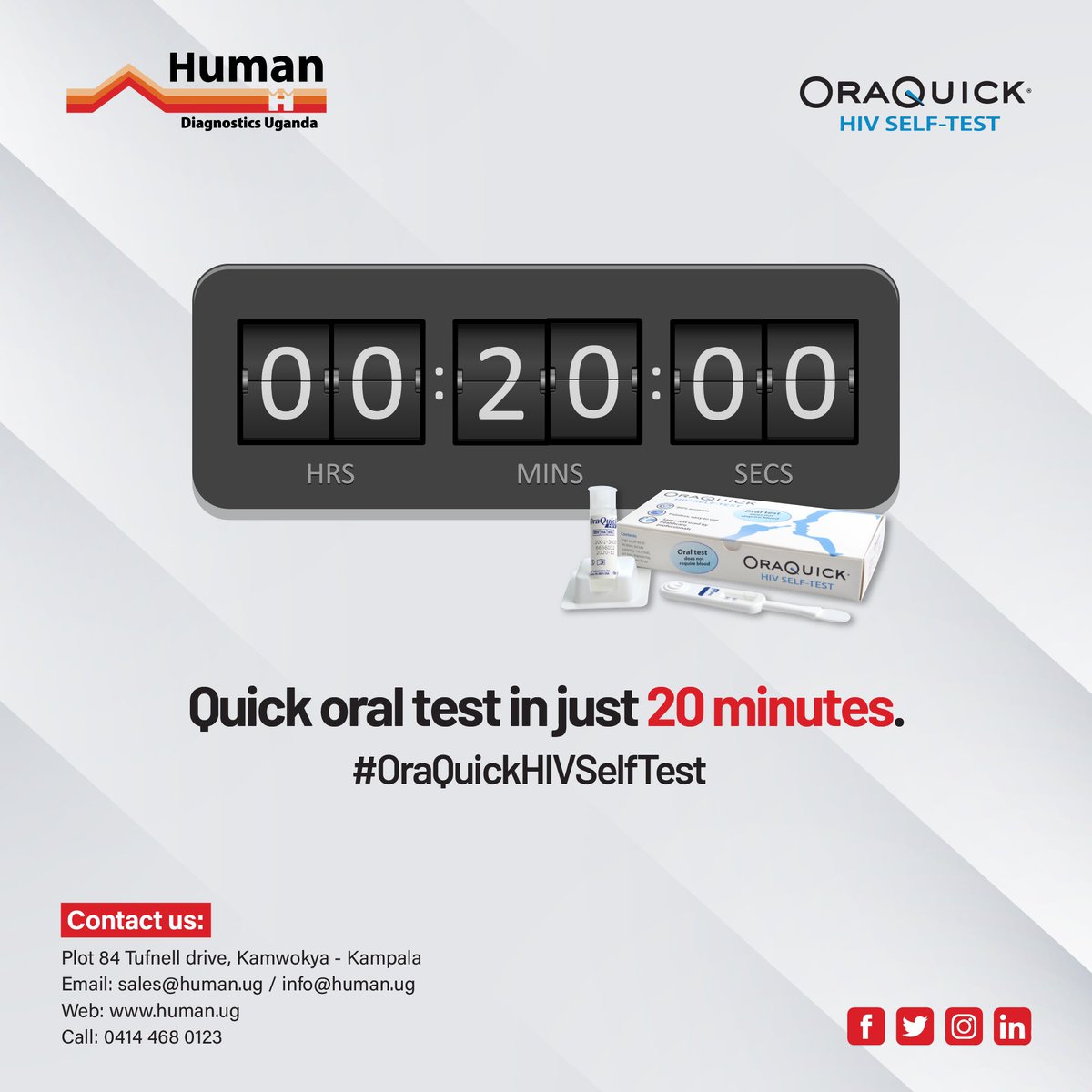 Safety matters. 
Therefore #TestBeforeYouTaste and know your HIV status in 20Minutes with #OraQuickHIVSelfTest 📌