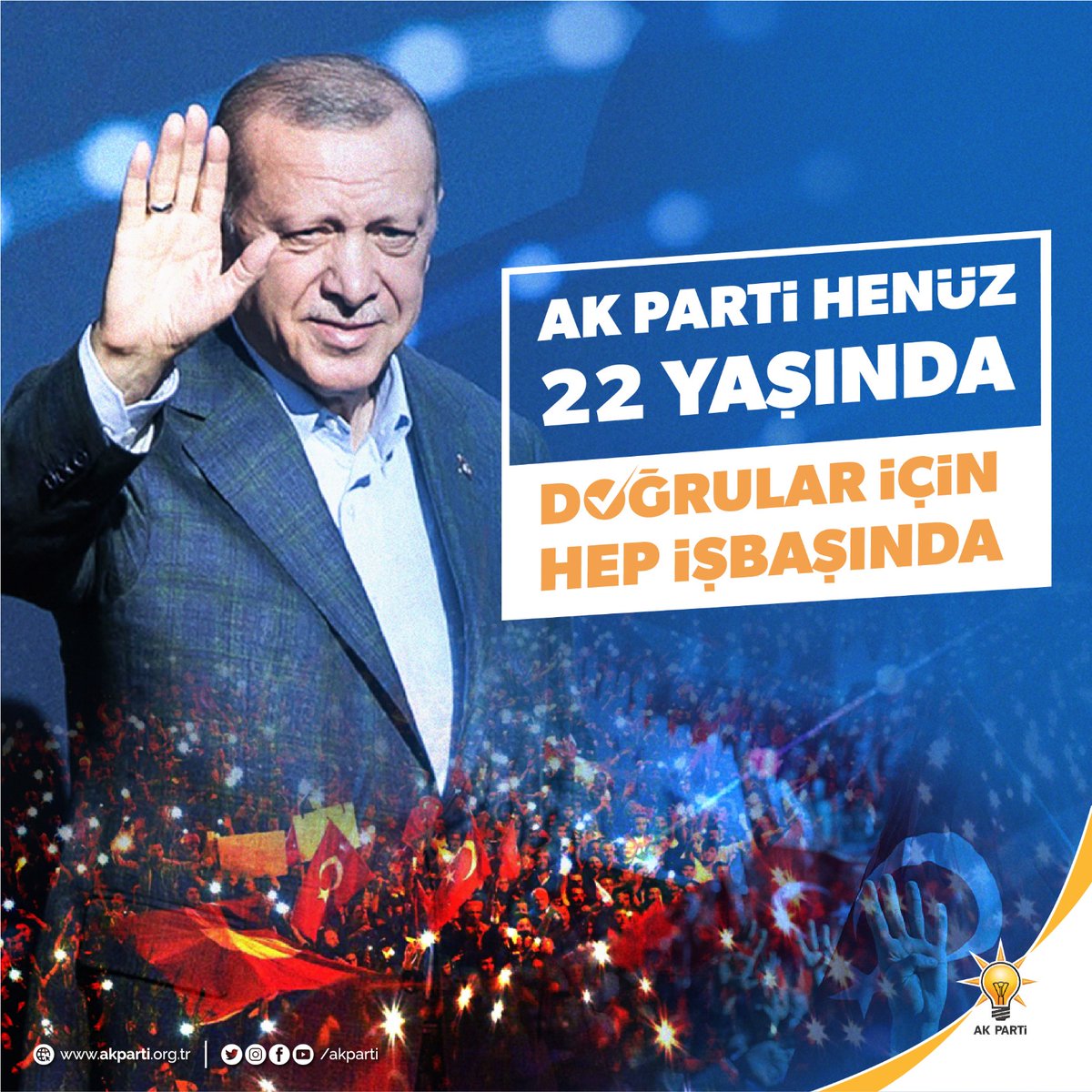 yasar_hava's tweet photo. Hizmet aşkıyla geçen 22 yıl…

Cumhurbaşkanımız,Genel Başkanımız Sayın Recep Tayyip Erdoğan liderliğinde nice AK yıllara.@RTErdogan @Akparti 
#TürkiyeYüzyılı

#AKParti22yaşında https://t.co/FLPbs0NZTa