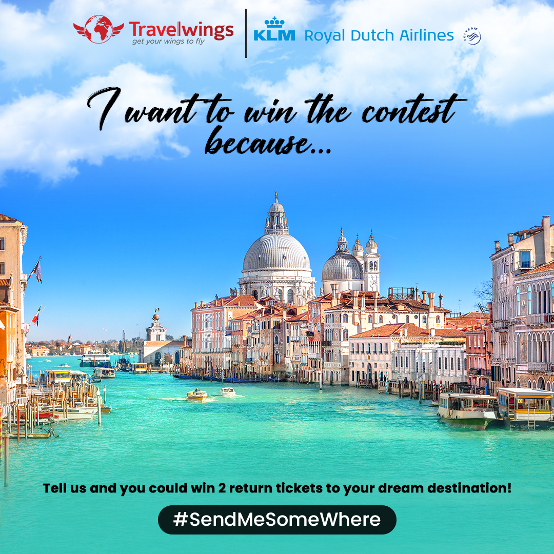 TravelwingsZA's tweet photo. Win Big: Jet Off to Europe on the House!
Win two complimentary flight tickets with Travelwings + KLM! Tell us why you are the ideal match for this chance. Comment your answer across our social media grids, tagging it with #sendmesomwhere.
T&C: https://t.co/Q7zED6DdN5 https://t.co/OgjLaIWjCe