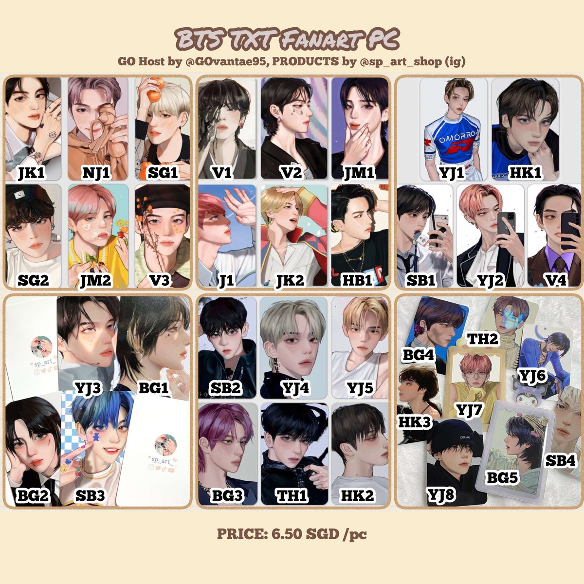 GOvantae95's tweet photo. [🇸🇬 SG GO] 
Instock BTS TXT Fanart Merchandise 
(Products by @little_tubatu)
⏰ Deadline: 25th August 2023 (fri) 2359pm SGT+8
👶 6.50 SGD to 24 SGD /item 
💵 PayNow/PayLah (2TP)
🛒 https://t.co/9cKUT9O3wD
Click Link to join SG GO
#txtdoll #txtfanmerch #txtgrouporder https://t.co/zengtTIGIm