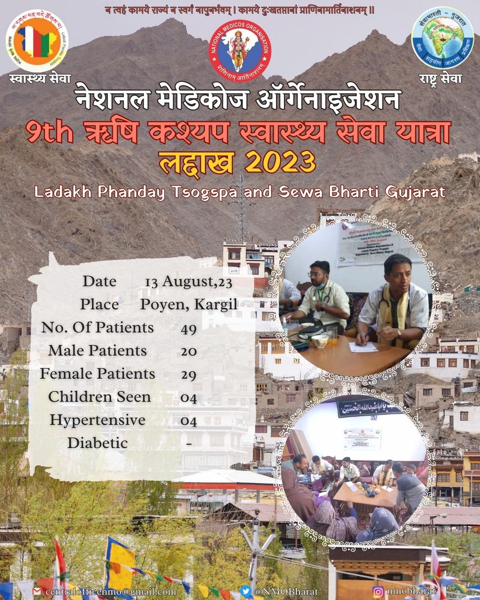#RKSSY23 #nationalmedicosorganisation #healthcamps 
<a href="/DrCBTripathi1/">Dr.C.B.Tripathi</a> <a href="/JournalNmo/">NMOJournal</a> <a href="/drvkbhu/">vijayendra kumar</a> <a href="/MidhaSatish/">Dr Satish Midha</a> <a href="/dr_vishwambhar/">Dr Vishwambhar Singh</a> <a href="/sanatanigautam/">Gautam Sharma #स्वस्थ भारत, समर्थ भारत।</a> <a href="/DrRAHULKUMARGU1/">Aarkey Gupta M.S DNB .</a> <a href="/thinkergarg/">Abhishek Garg, MD🇮🇳</a> <a href="/NmoBihar/">NMO BIHAR</a> <a href="/nmo_odisha/">National Medicos Organisation, Odisha</a> <a href="/delhinmo/">National Medicos Organisation-Delhi</a> <a href="/MP_NMO/">National Medicos Organisation Madhya Pradesh</a> <a href="/NMOChandigarh/">NMO Chandigarh</a> <a href="/NMOjharkhand/">National Medicos Organisation - JHARKHAND</a> @NMO_Kashmir <a href="/nmoharyana/">NMO HARYANA</a> <a href="/NMOAssam/">National Medicos Organisation, Assam</a> <a href="/NMO_Bengal/">National Medicos Organization -West Bengal</a>