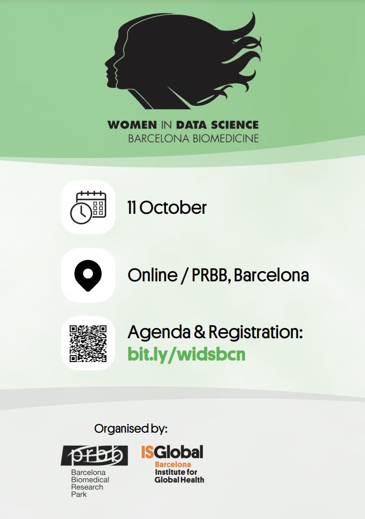 MaiaNahmod's tweet photo. 📢 Delighted to announce that I'll be taking part in the upcoming WIDS 2023! It's an absolute honor to chair the AI in the Clinic &amp; Digital Therapeutics session alongside an incredible lineup of speakers 🚀

📅 Oct 11, 2023 
📍 Online / PRBB, Barcelona 
🔗 https://t.co/yiUTU6P34T https://t.co/0AgWR3irFN