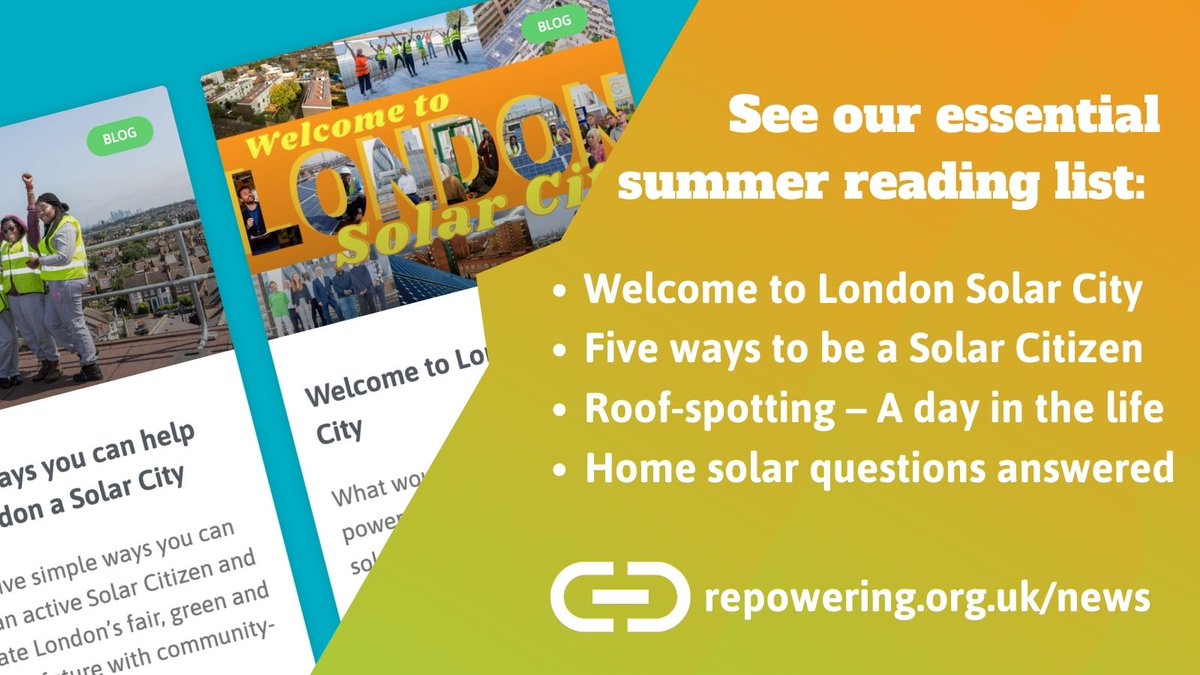 RepowerLondon's tweet photo. Still got some summer-time free time? Enjoy our essential reading list at https://t.co/t39VpmHf95
#londonsolarcity #solarcitizens #communityenergy #summerreading https://t.co/VtfV1JoHbL