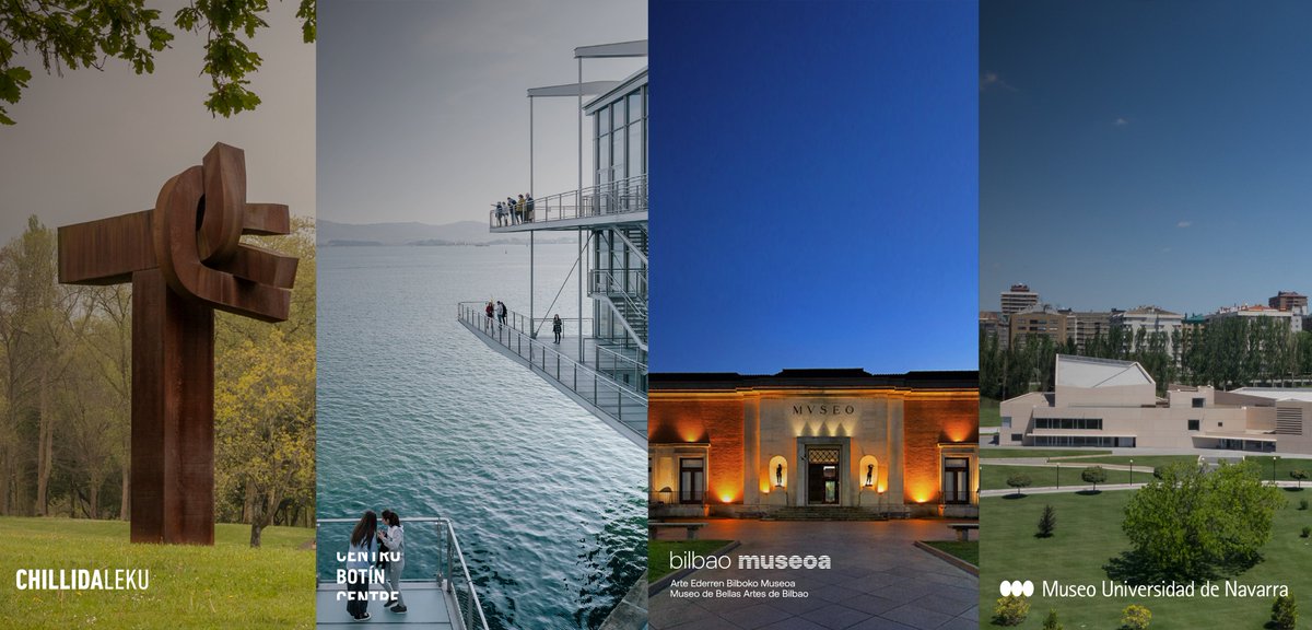 Museo_unav's tweet photo. #VeraneARTE
Si viajáis al norte, os animamos a visitar @centrobotin, @Chillida_Leku, @bilbaomuseoa y el MUN a precio especial: 20% de descuento en las entradas a los visitantes que vengan con las de otros centros y 30% a los que formen parte de los colectivos de Amigos
#arte https://t.co/UCLJQAlx7V