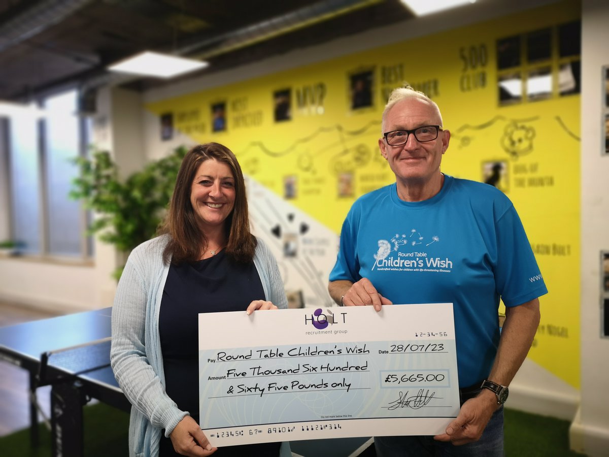 We are so grateful to the <a href="/holtrecruitment/">Holt Recruitment Group</a> for their hard work and cycling an incredible 6,800km to raise the funds that help us make those all-important wishes come true!

#rtcw #charity #fundraising #childrenscharity