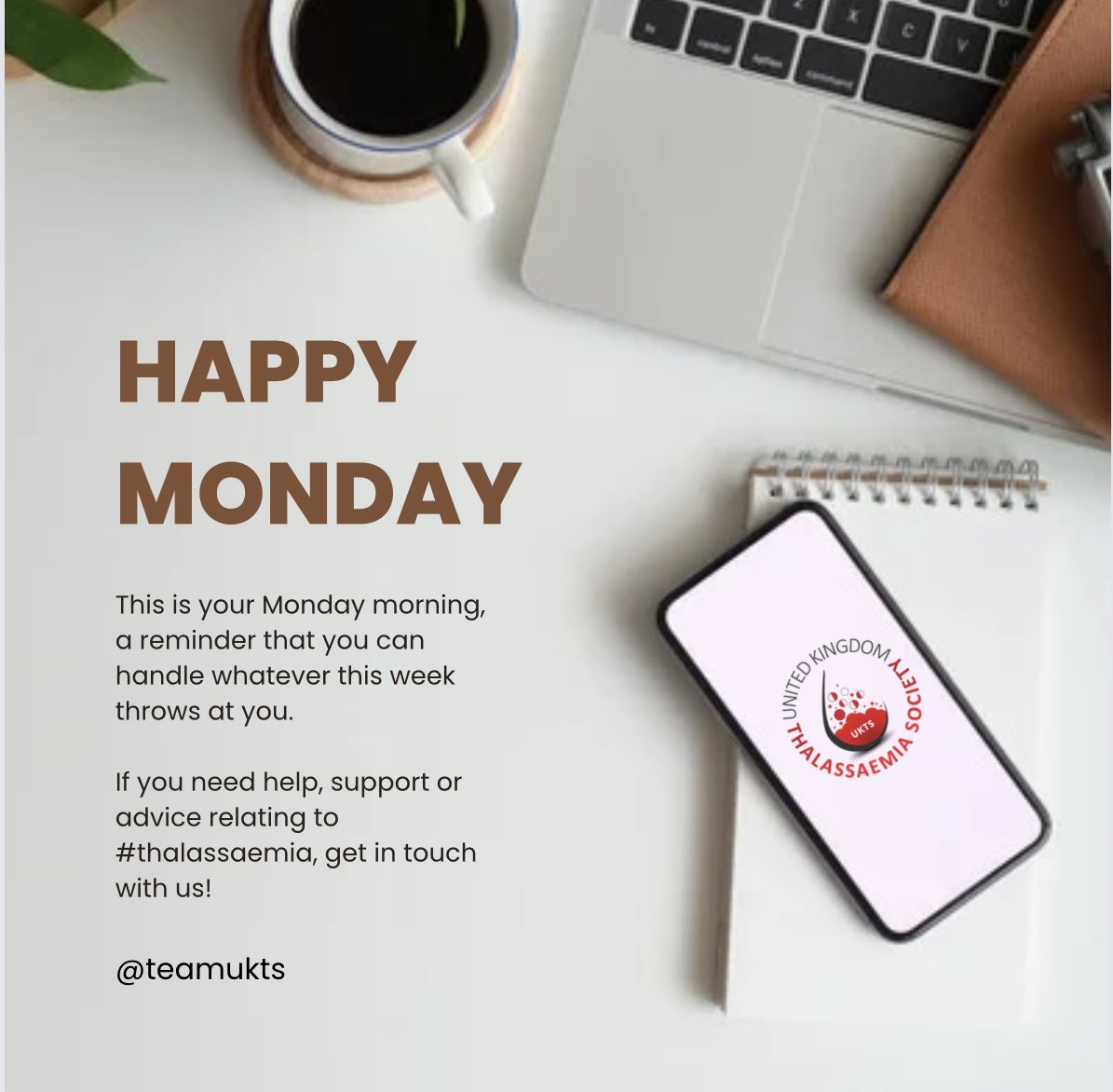 teamukts's tweet image. Good Morning!

We want to wish you a happy, healthy and productive week! 

We hope you conquer all your battles this week! 

#KeepResiliant #KeepStrong #KeepGoing
#MondayMotivation 
#thalassaemia #teamukts