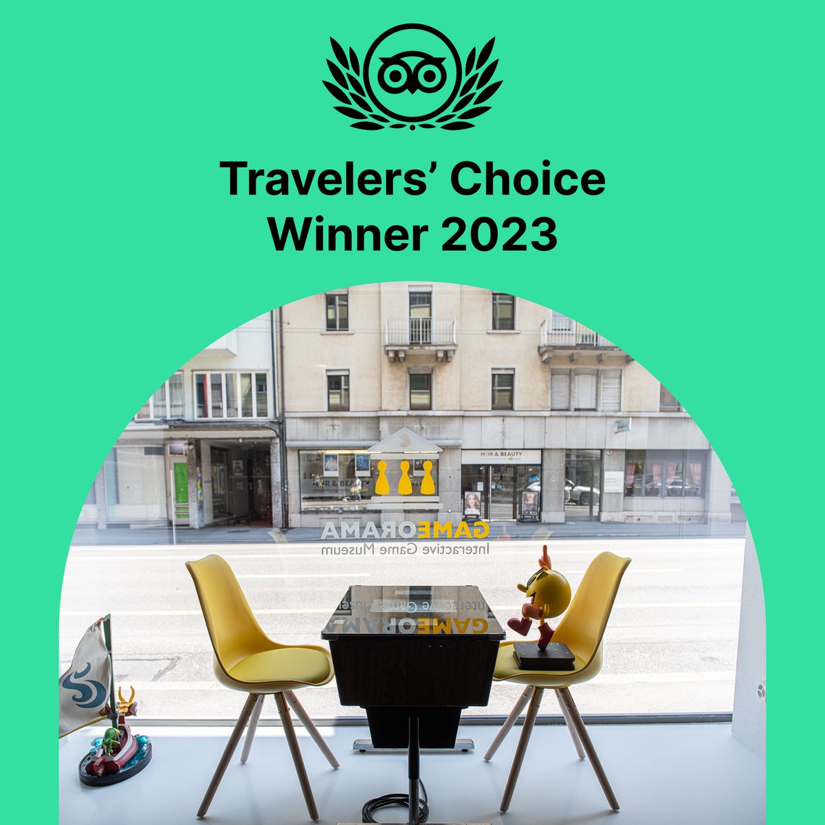 GameoramaLuzern's tweet photo. Auch in diesem Jahr zählt das Gameorama zu den erlesenen zehn Prozent der weltweit beliebtesten Ausflugsziele gemäss den Bewertungen auf Tripadvisor. 🥳🤩

Herzlichen Dank für eure tollen Bewertungen! 
https://t.co/vxQGeLA6IW https://t.co/K7B2lFRHV3
