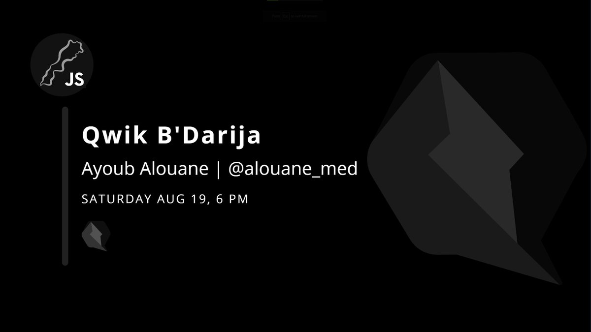 JSMorocco's tweet image. Join us this Saturday for a discussion about @QwikDev  b&apos;darija with @alouane_med.