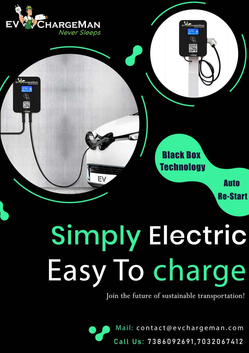 evchargeman's tweet photo. Black box technology

Order your own EVCharging station today 😍

call us to know more

Visit: https://t.co/lhqFgwdw2o or contact: +91-7386092691, reach us through mail sales@evchargeman.com to know more. https://t.co/BtTZNbn7TG