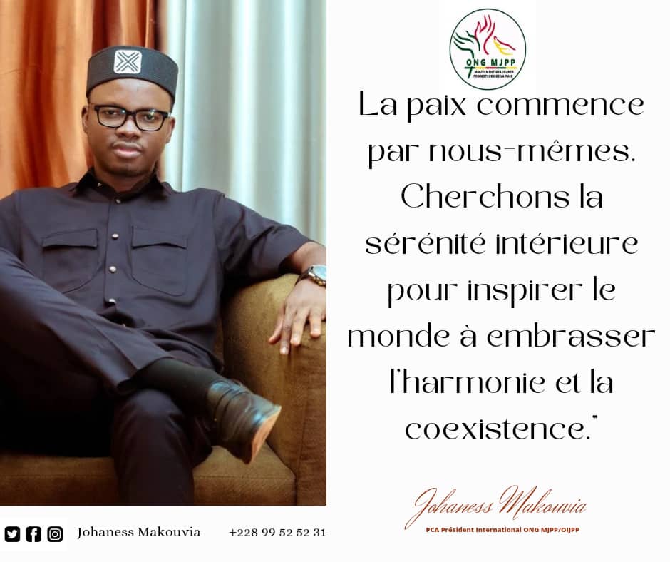 MakouviaJ's tweet photo. La paix commence par nous-mêmes. Cherchons la sérénité intérieure pour inspirer le monde à embrasser l'harmonie et la coexistence.

Bon début de semaine à vous, Autochtones de paix.

#OngMjpp #JohanessMakouvia
#PaixIntérieure #Harmonie 
#Coexistence #Sérénité https://t.co/2MEJvW0V3Y