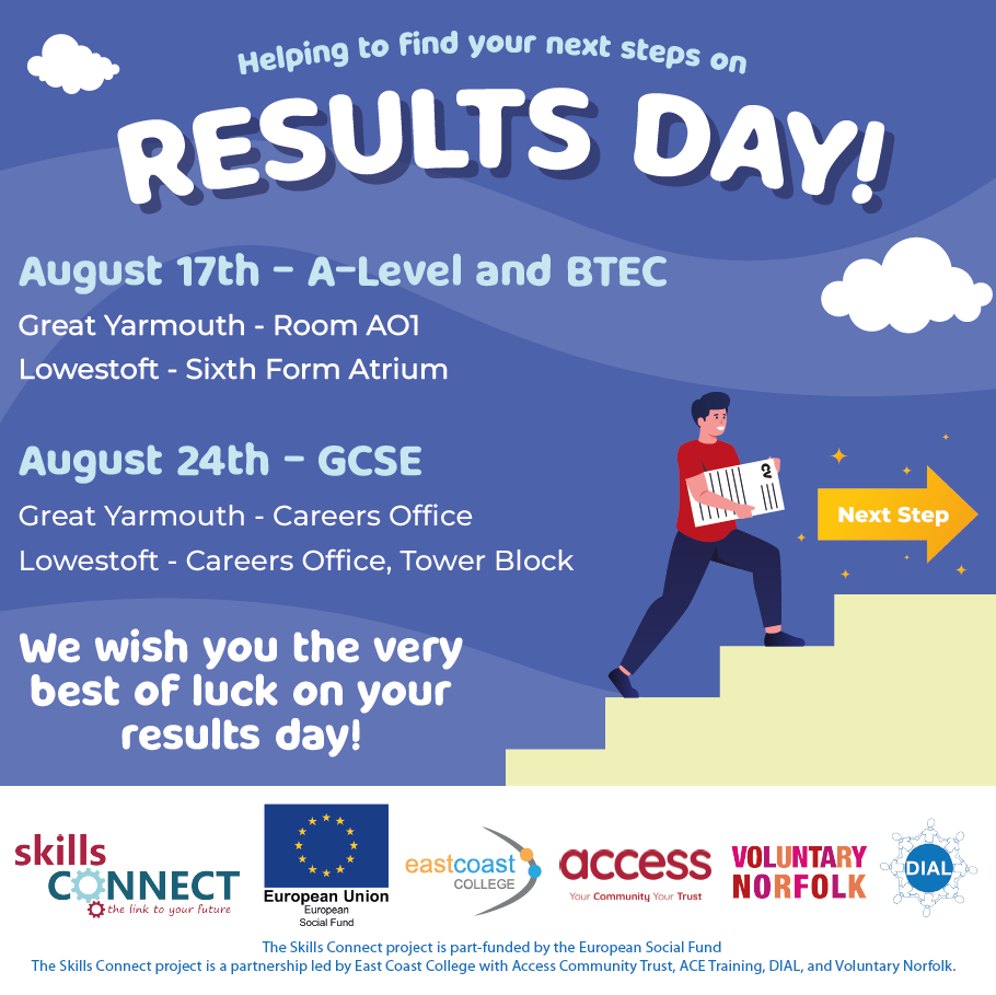 Calling all <a href="/EastCoast_Coll/">East Coast College</a> students! Results day can be stressful, but if you are not sure about what to do next, we can help!

Come and see us throughout the day to learn about the employment support we can help you discover. You can find us in the details below.

#ResultsDay