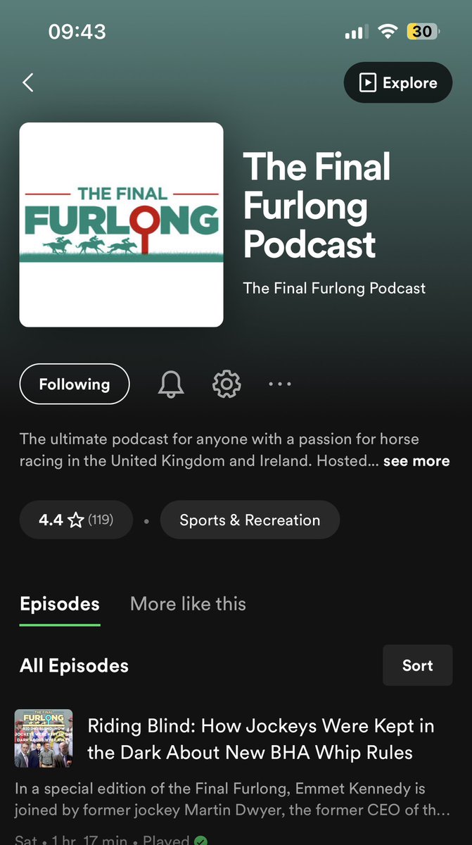 MillyHorsfall's tweet photo. @RadioEmmet @FinalFurlongPod @yorkracecourse @PodcastAddict @pocketcasts @Castbox_fm @castrepublic @PlayerFM @podbean @OverhaulFM @PodcastsGoogle @Lsteward4 Defs still subscribed! https://t.co/Wscz9pN0NG