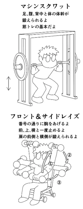 今日のトレ 雨天で早朝ジョギングなし マシンスクワット40k10,50k10,60k10,70k10,7,6,60k8,50k10 フロント&サイドレイズ(片側5k20,同4k20)x2 ケーブルプレスダウン30k10,40k8,35k10x4,30k10,10,7 ショルダープレス30k10,40k10x3 クランチ前左右各40x3 70分 #筋トレ #ダイエット