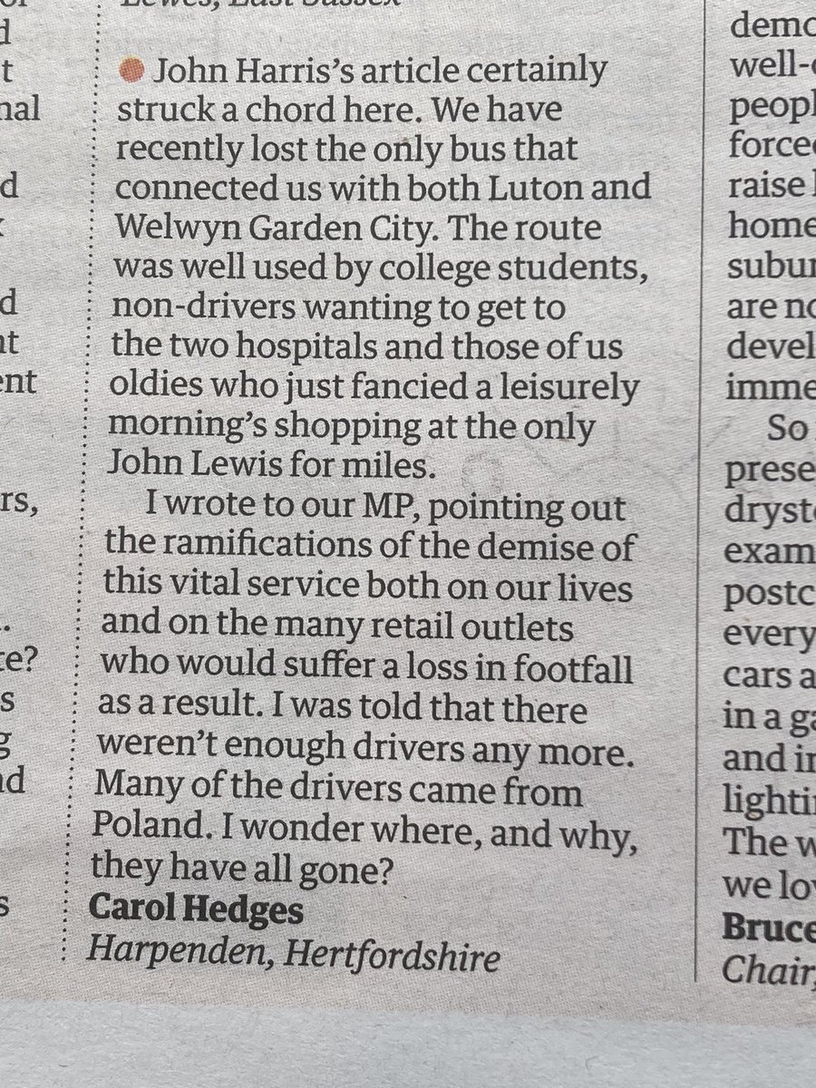 🎩CHAPEAU ME!🎩

(Letters @guardian )

#buses #localtransport #brexit