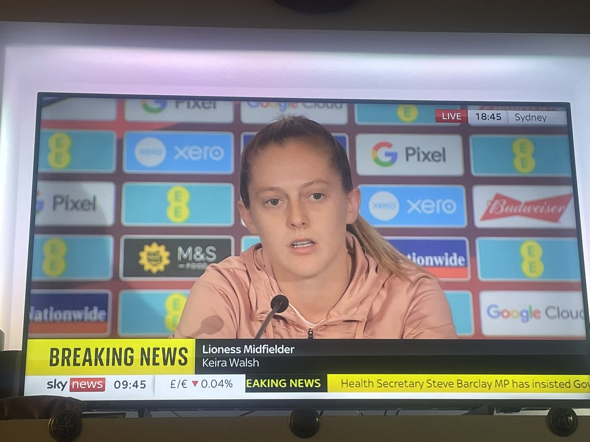 THijabis's tweet photo. We’re watching @keira_walsh
@Lionesses press conference ahead of the massive game against #Aus on Wednesday. #Lionesses #FIFAWWC #hersquad https://t.co/hxCgxLtmP5