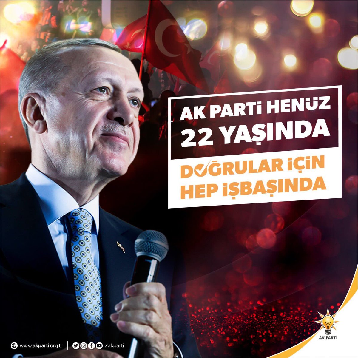 Bizimkisi bir aşk hikayesi... 
Lideriyle el ele, yürek yüreğe yazılan destanların,
Hayallerini yaşayan bir halkın,
Devrim gibi bir sevdanın sene-i devriyesi  

#AkParti22Yaşında