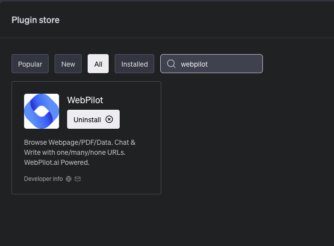 aki_aiinfo's tweet image. LinkReader が消えた！？

#ChatGPT 上でWebサイトURLを読み込んでくれるプラグイン #LinkReader が突如消えました。

#WebPilot で同じ機能を利用できるので、まだインストールしていない人はチェック！