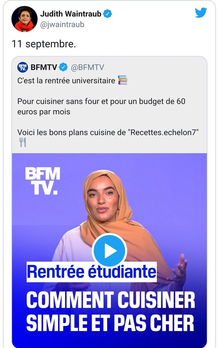 Tout le monde parle du tweet de #Medine mais qui se rappelle de ce tweet ultra islamopathe et raciste de la judith ?
Qui s'en était offusqué !?
#racisme
#islamopathie
