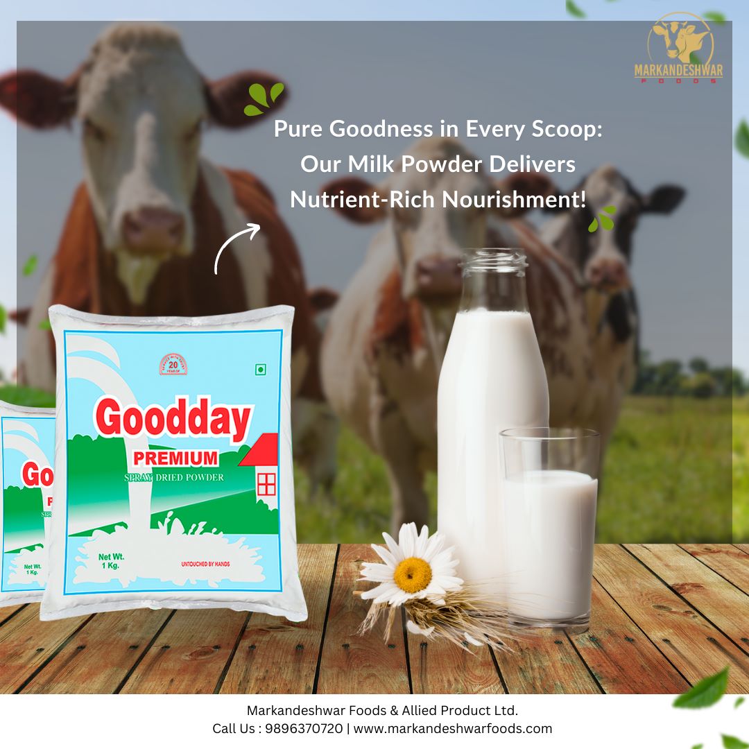 G O O D D A Y .  M I L K .  P O W D E R . 
Pure goodness in every scoop.
#GooddayPremiumMilk

Markandeshwar Foods & Allied Products Ltd.
For trade inquiry 9896370720, 9729344011, 9810754400.
.
.
.
#markandeshwarfoods #milk #dairy #dairyproducts #goodday #Healthy #Healthyliving