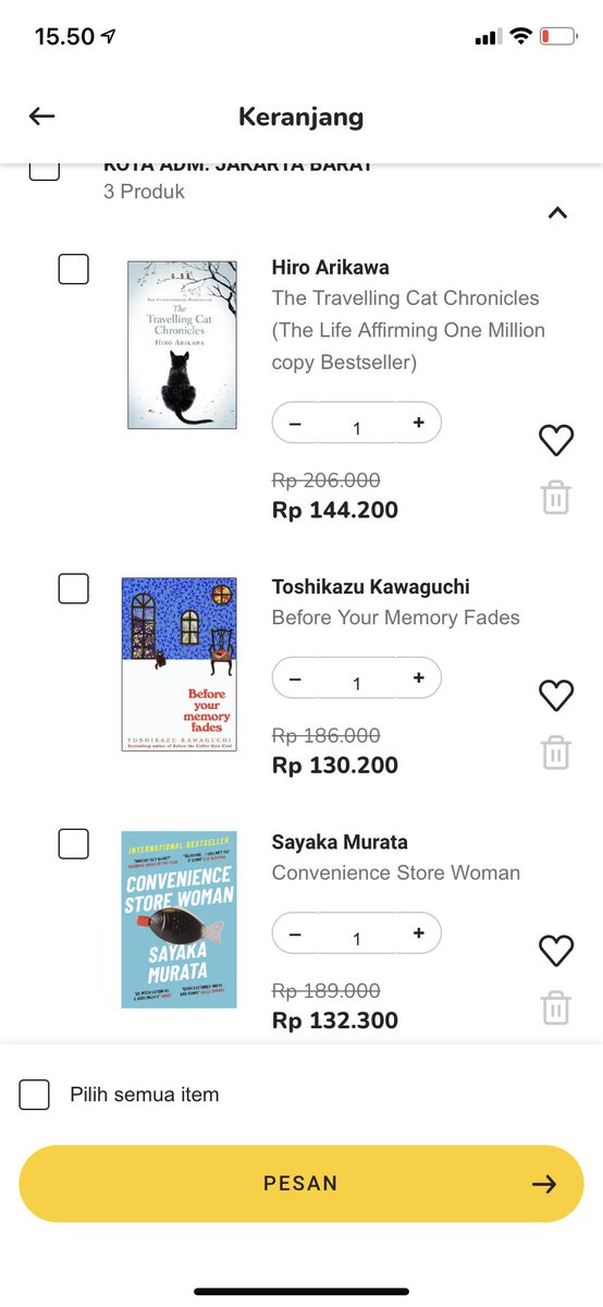 dotokke's tweet photo. kino istyle lagi ada promo buat beberapa novel nih😆 tapi gaada freeong jadi kalau mau jastip di aku bisa yaa, lumayan bisa irit ongkir and bisa req co shopee live 💞

khusus jastip istyle fee nya 5k ajaa

t. wts novel inggris toshikazu kawaguchi hiro arikawa sayaka murata https://t.co/v7YcSG4kwe