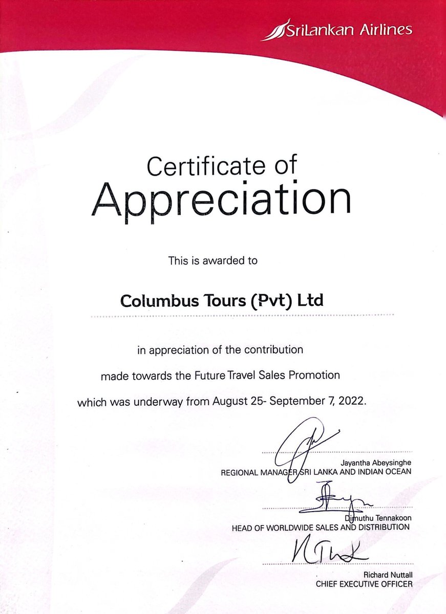 Columbus Tours Sri Lanka tweet media