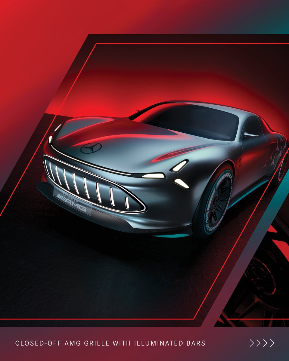 mercedesbenzkw's tweet image. ألق نظرة على مستقبل سيارات Mercedes-AMG: سيارة Vision AMG
اربطوا أحزمة المقاعد, فالمستقبل هنا.
#MercedesBenzKuwait #MercedesAMG #TechDecoded #AMG #ElectricPerformance